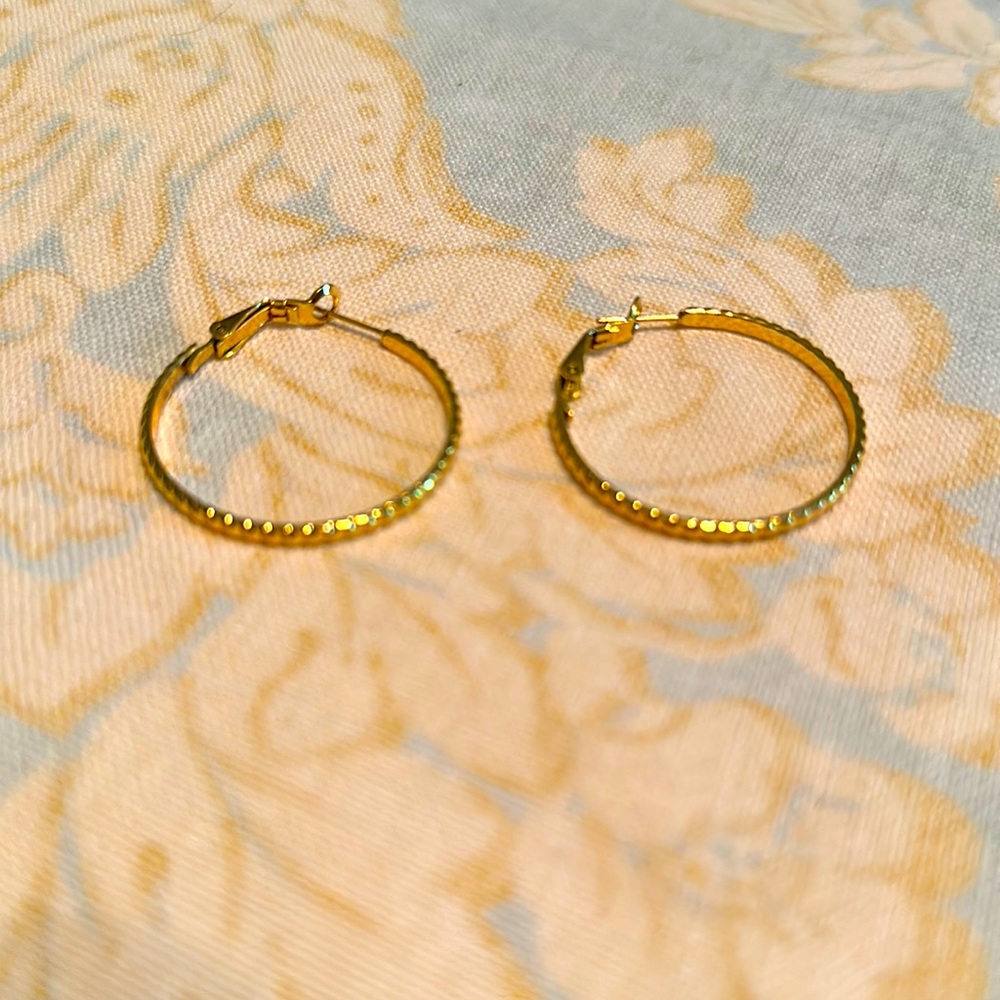 Gold hoop earrings